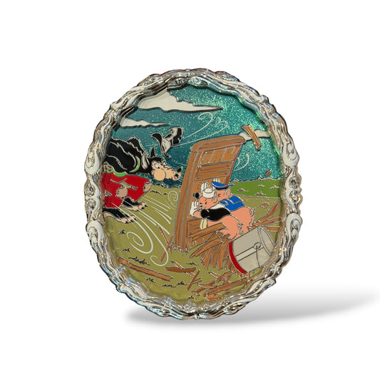 DEC Elements of Nature Collection Wind Series Big Bad Wolf and Pigs Pin