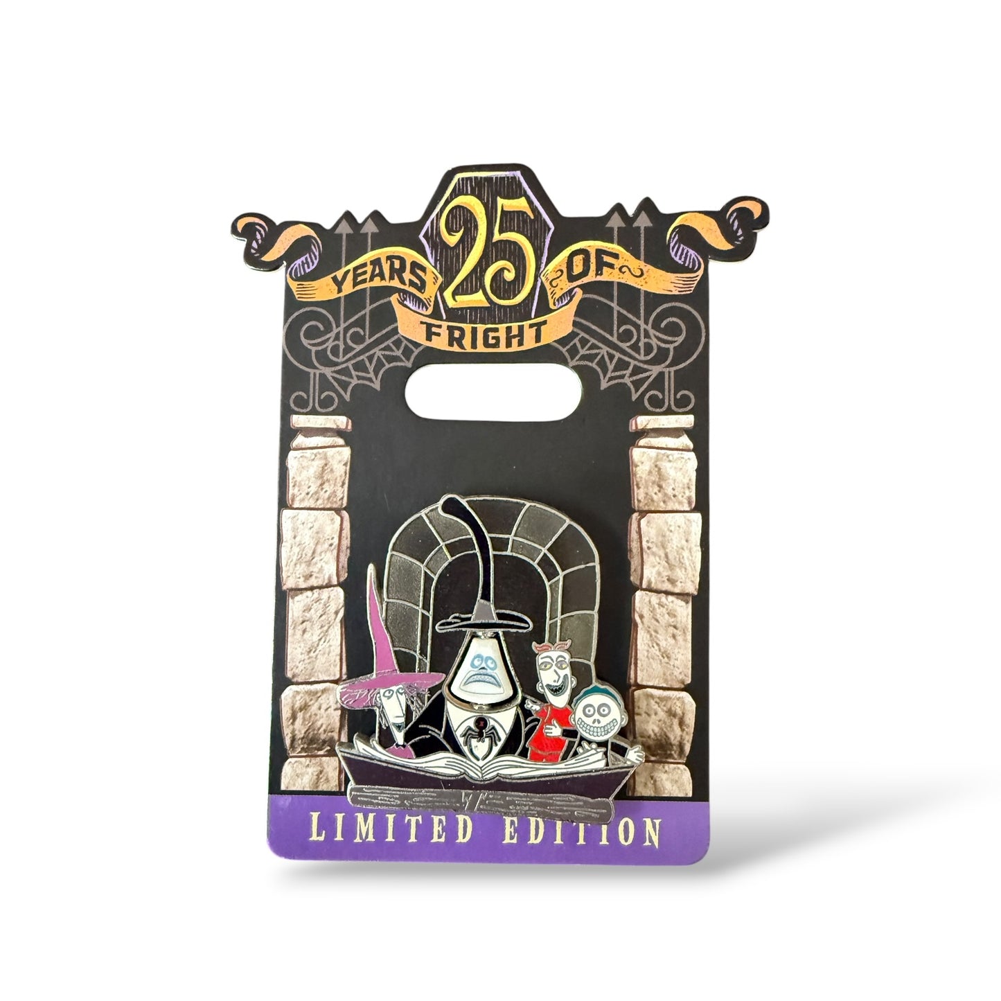Disney Parks 25 Years of Fright Nightmare Before Christmas Mayor with Lock, Shock, and Barrel Spinner Pin