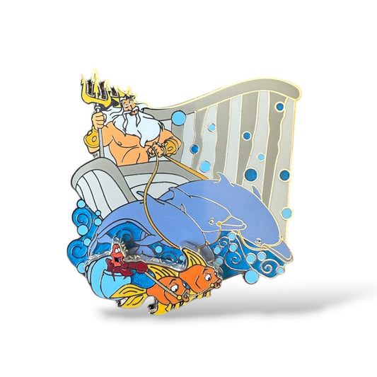 D23 The Little Mermaid 30th Anniversary King Triton and Sebastian Pin