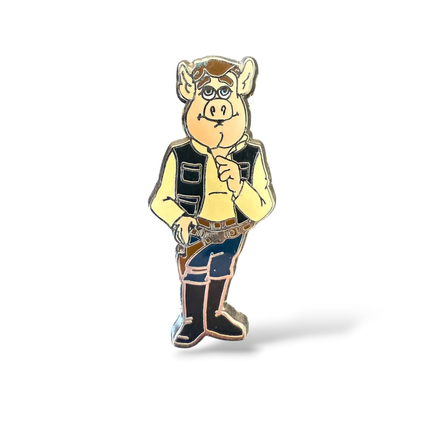 Disney Parks Star Wars Muppet Mystery Link Hogthrob as Han Solo Pin