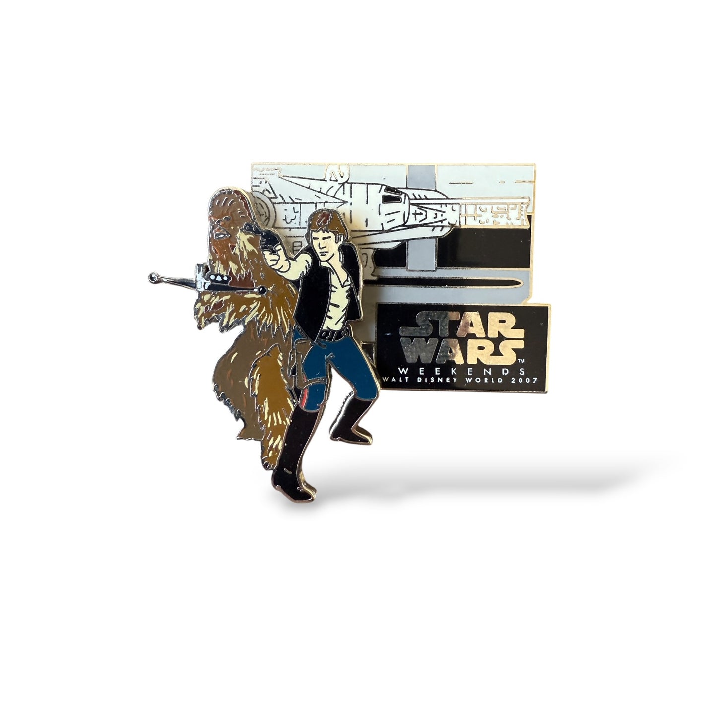 WDW Star Wars Weekends 2007 Han Solo and Chewbacca Pin