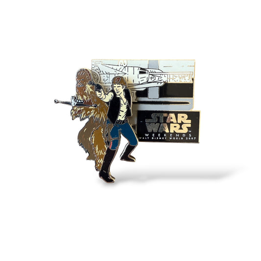 WDW Star Wars Weekends 2007 Han Solo and Chewbacca Pin