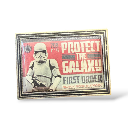 Disney Parks Star Wars: Galaxy's Edge First Order Recruitment Posters Mystery Stormtrooper Protect the Galaxy Pin