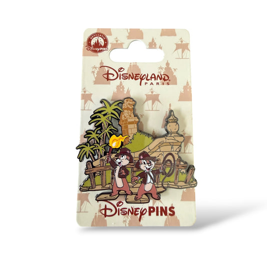 DLRP Park Attractions Series Chip n' Dale Indiana Jones and the Temple of Peril Pin