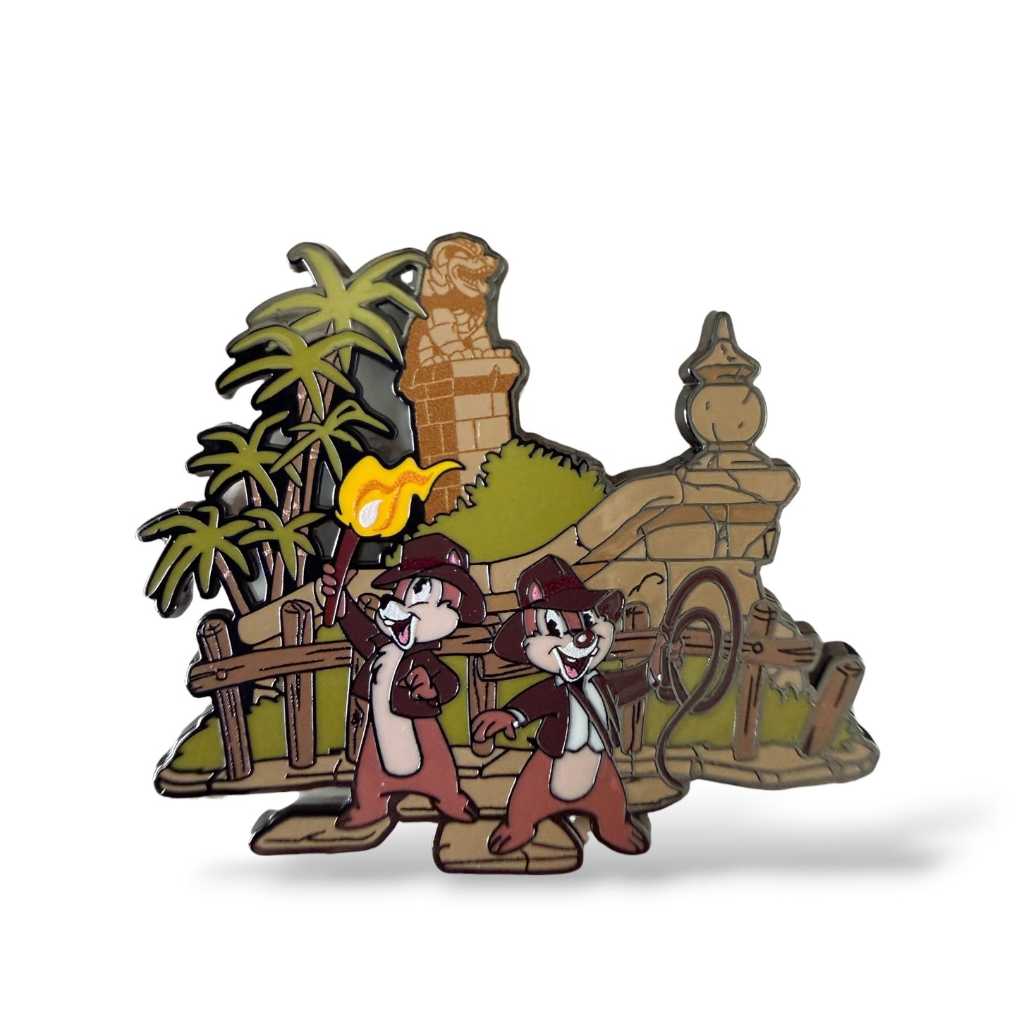 DLRP Park Attractions Series Chip n' Dale Indiana Jones and the Temple of Peril Pin