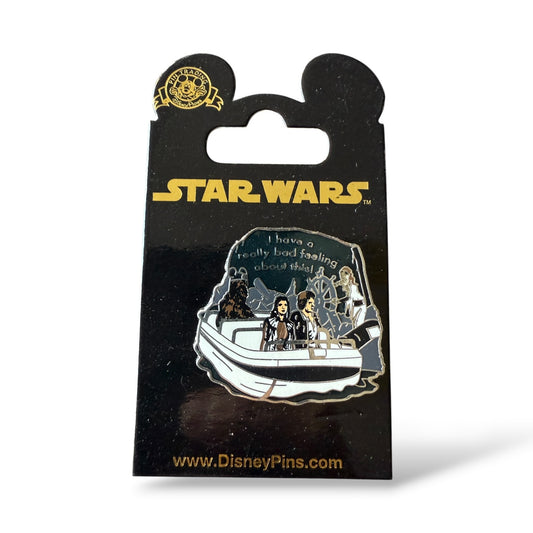 Disney Parks Star Wars In The Parks Booster Han Solo, Princess Leia and Chewbacca on Pirates of the Caribbean Pin