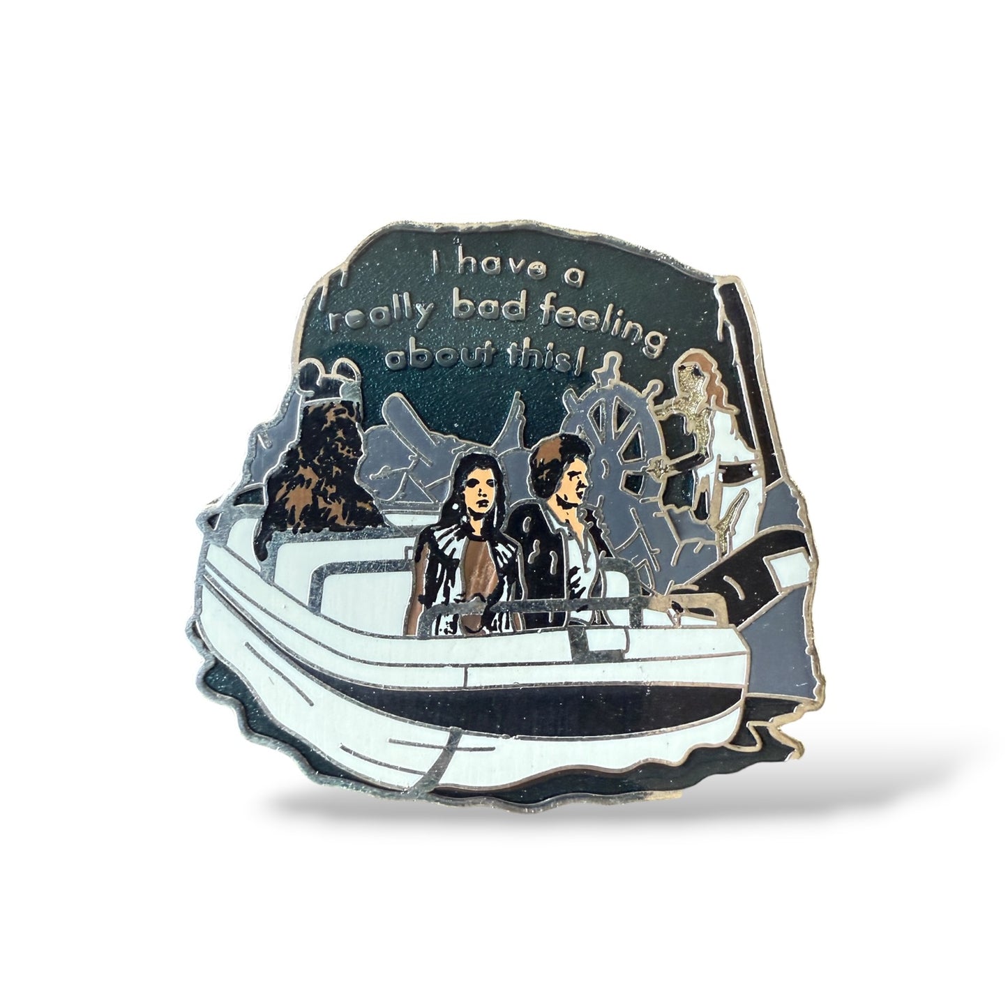 Disney Parks Star Wars In The Parks Booster Han Solo, Princess Leia and Chewbacca on Pirates of the Caribbean Pin