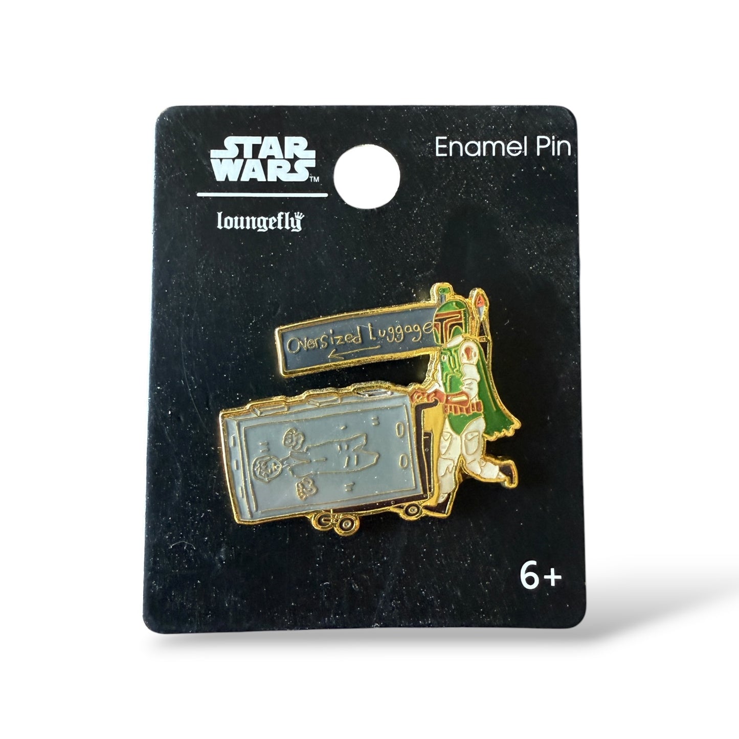 Loungefly Star Wars Boba Fett with Han Solo Carbonite Luggage Pin