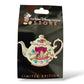 DEC Alice in Wonderland Teapots Alice with the Mad Hatter and March Hare Pin