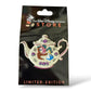 DEC Alice in Wonderland Teapots Alice and the Cheshire Cat Pin