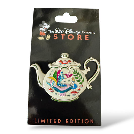 DEC Alice in Wonderland Teapots Alice and the Caterpillar Pin
