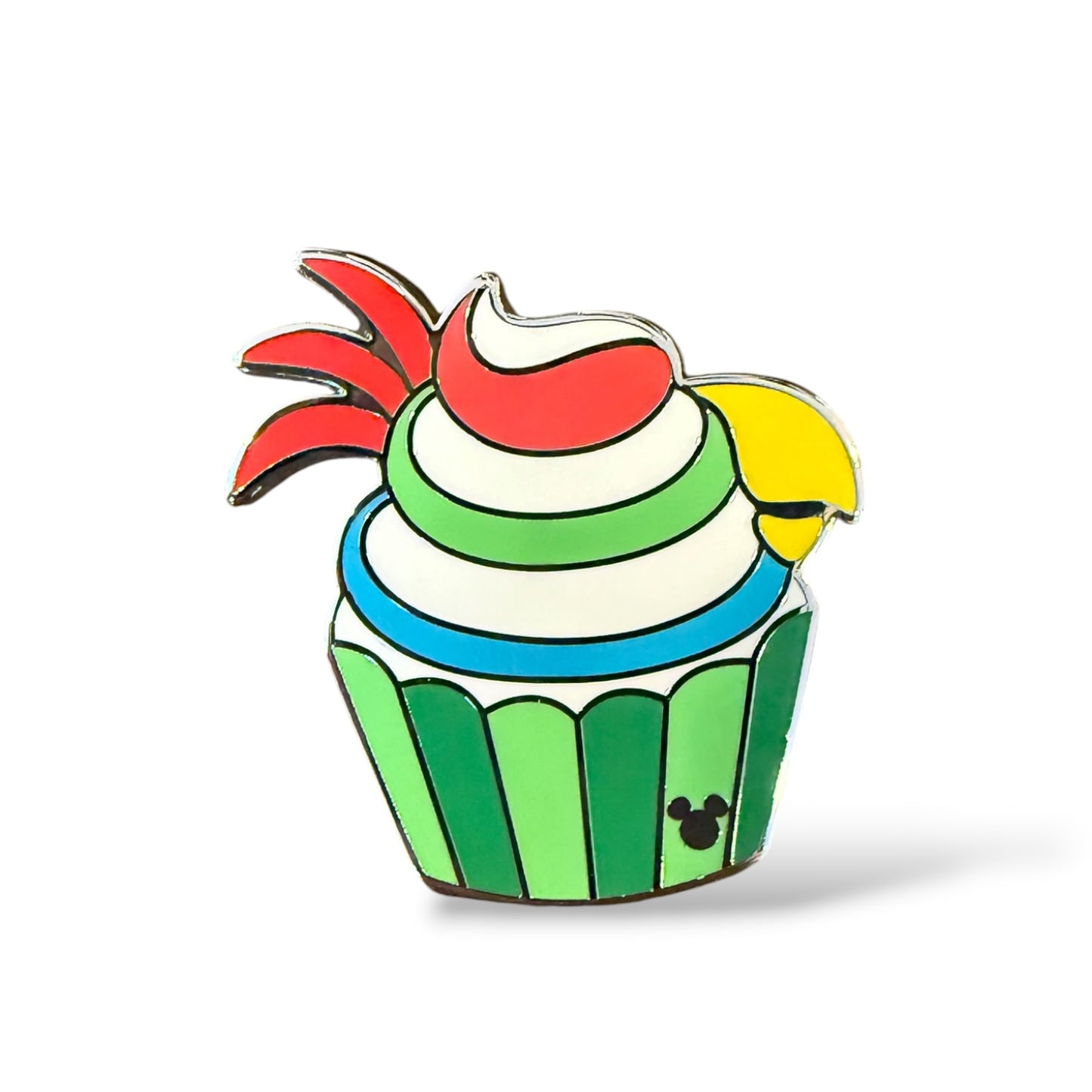 Cast Lanyard Cupcake Tiki Bird Chaser Hidden Mickey Pin