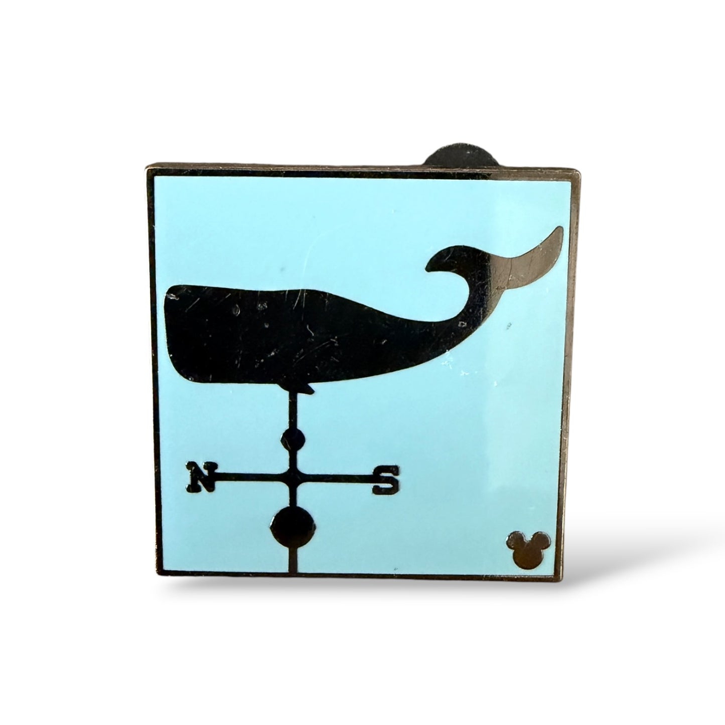 Cast Lanyard Attraction Weathervanes Whale Hidden Mickey Pin