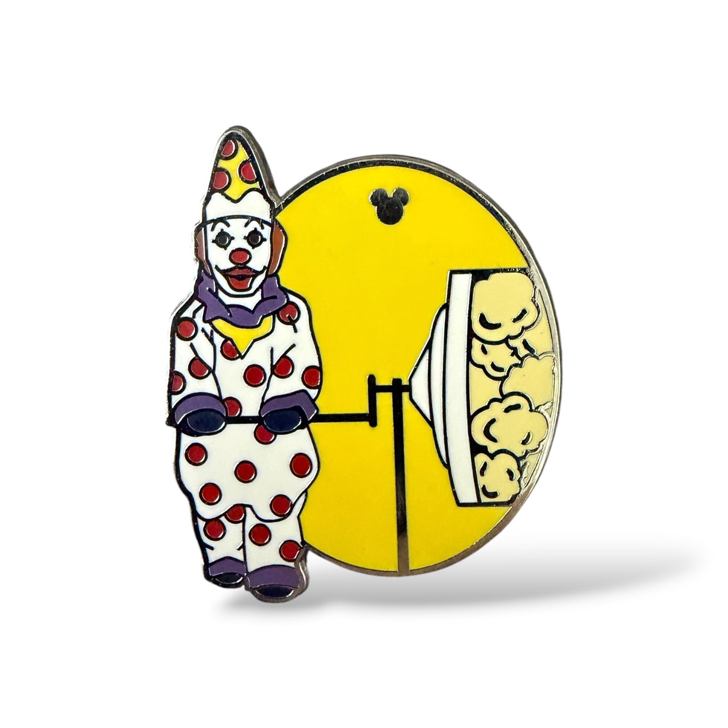 Cast Lanyard Popcorn Turners Polka Dot Clown Hidden Mickey Pin