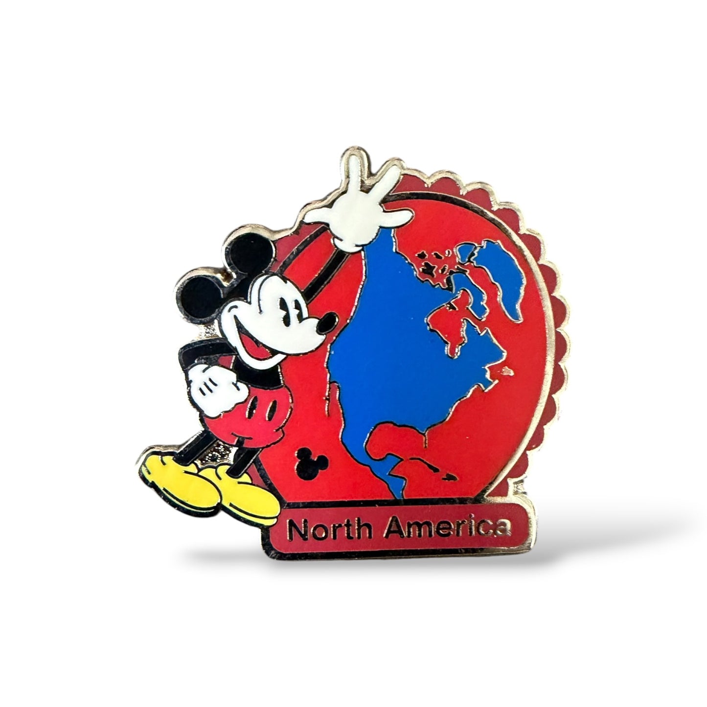 Cast Lanyard Mickey Continent Stamps North America Hidden Mickey Pin