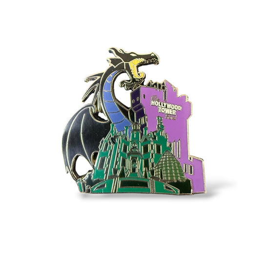 WDW Storybook Night Mystery Maleficent At Haunted Mansion and Hollywood Tower Of Terror Pin