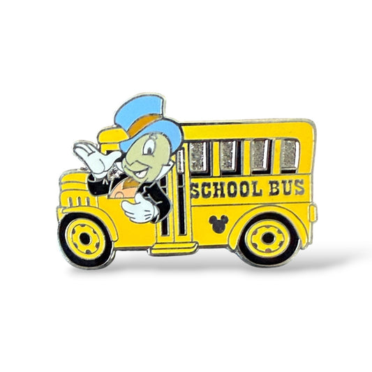 Cast Lanyard School Bus & Lunch Box Jiminy School Bus Hidden Mickey Pin
