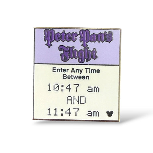 Cast Lanyard Fastpass Peter Pan's Flight Completer Hidden Mickey Pin