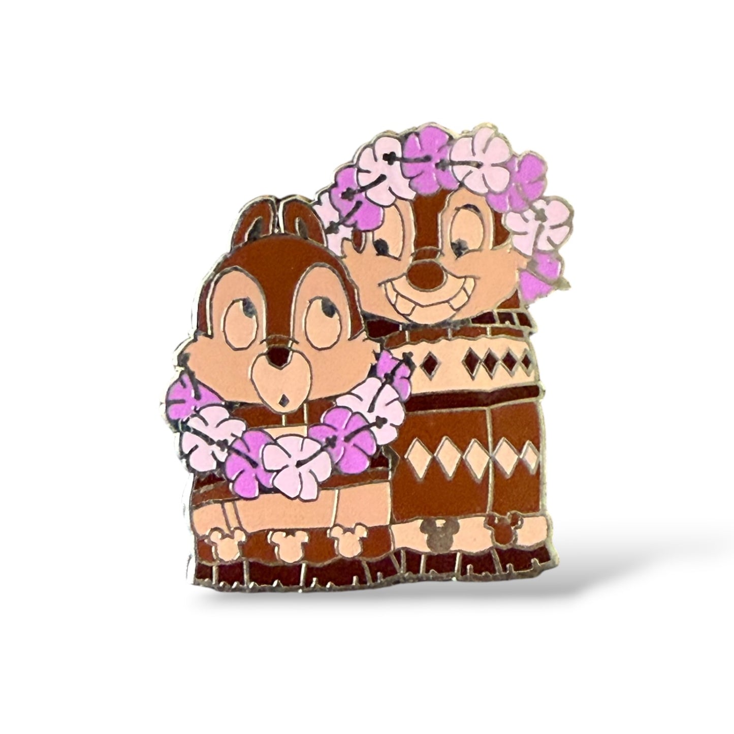 Cast Lanyard Tiki Gods Chip n' Dale Hidden Mickey Pin