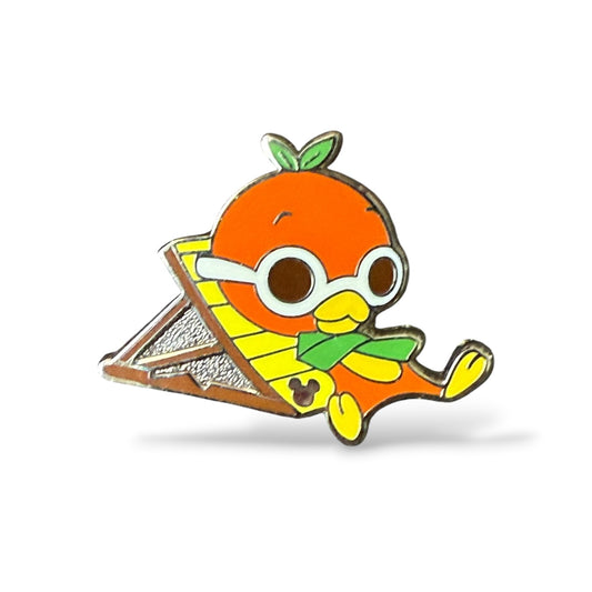 Cast Lanyard Orange Bird Sunbathing Hidden Mickey Pin