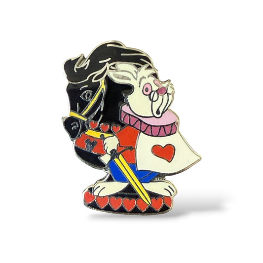 Cast Lanyard Alice in Wonderland Chess White Rabbit Hidden Mickey Pin