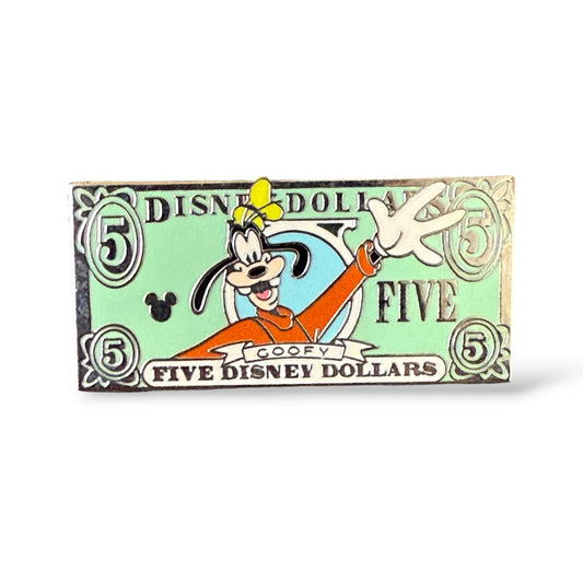 Cast Lanyard Disney Dollars Goofy Hidden Mickey Pin