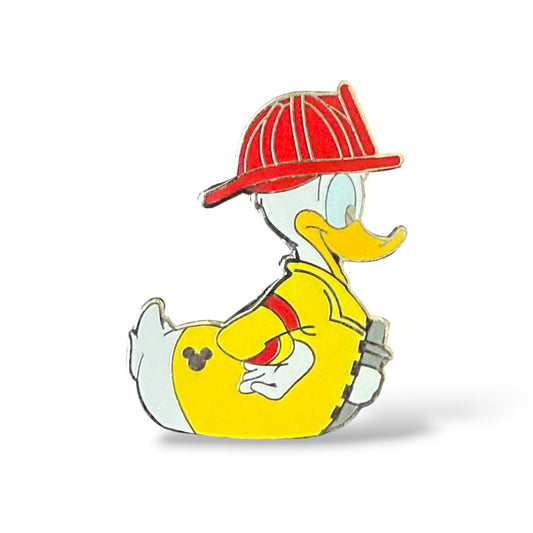 Cast Lanyard Donald Duck Fire Fighter Hidden Mickey Pin
