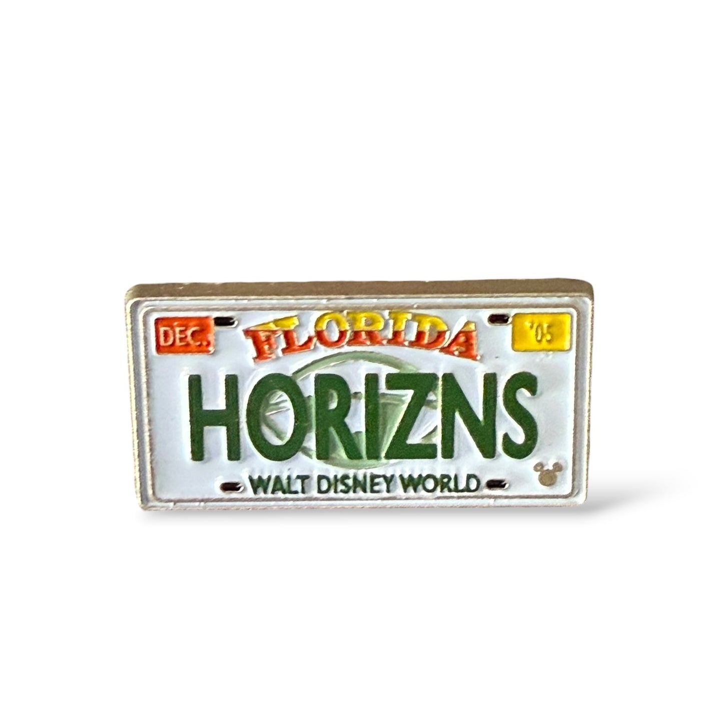 Cast Lanyard Florida License Plates Horizons Hidden Mickey Pin