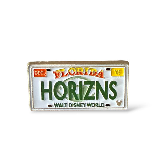 Cast Lanyard Florida License Plates Horizons Hidden Mickey Pin