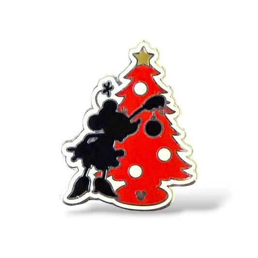 Cast Lanyard Christmas Silhouette Minnie Hidden Mickey Pin