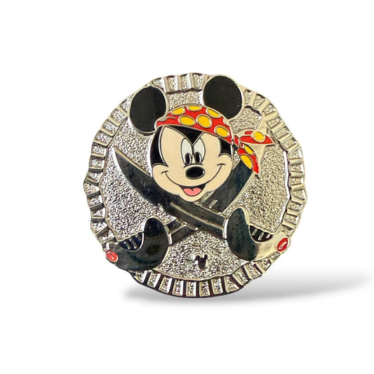 Cast Lanyard Silver Pirate Coins Mickey Hidden Mickey Pin