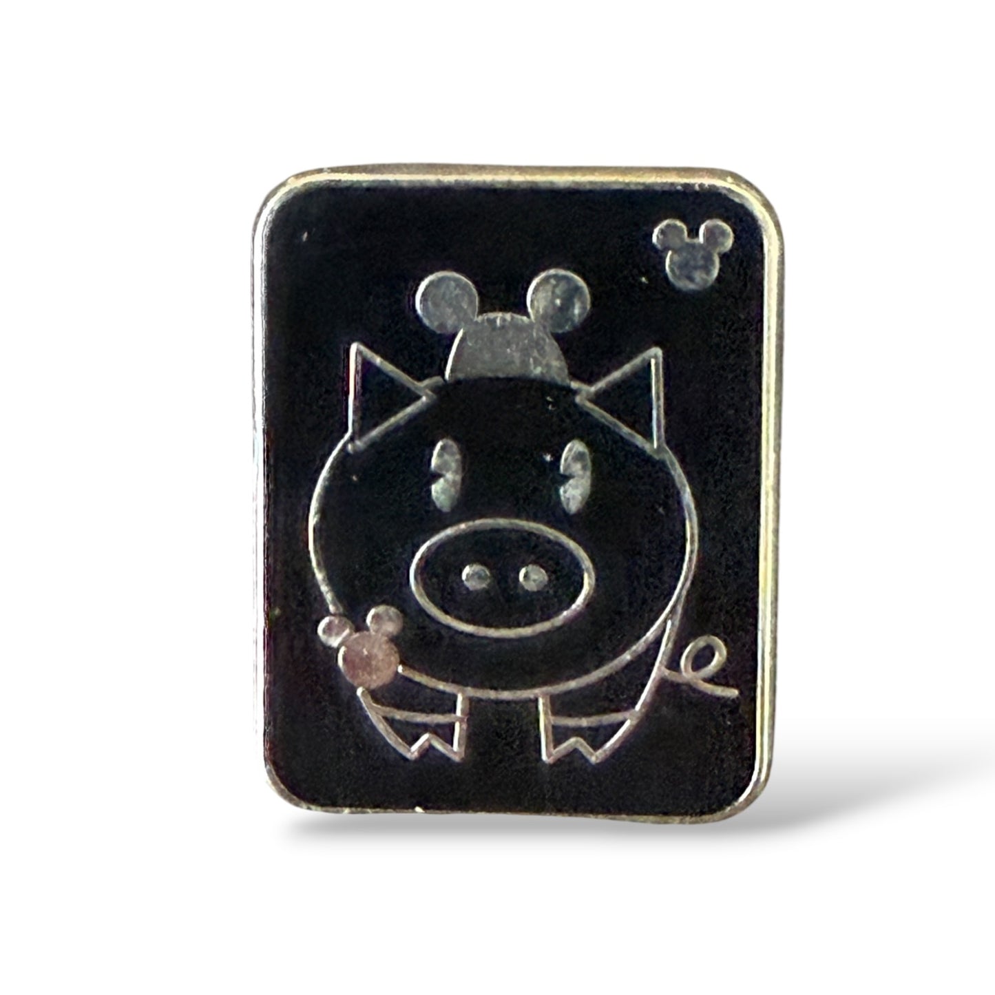 Cast Lanyard Vinyl Decals Pig Hidden Mickey Pin