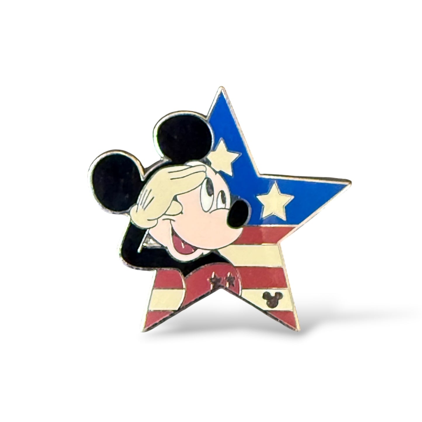 Cast Lanyard Patriotic Star Salute Mickey Hidden Mickey Pin