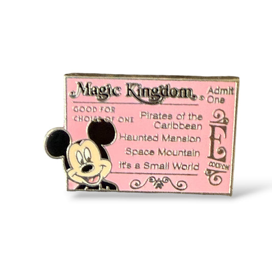 Cast Lanyard Magic Kingdom Tickets Mickey E-Ticket Hidden Mickey Pin