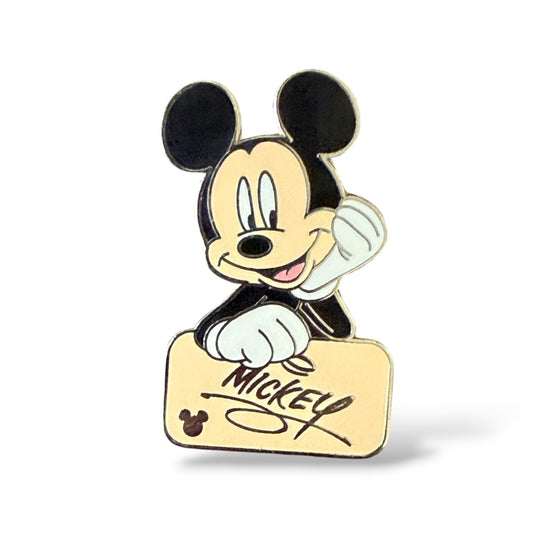 Cast Lanyard Mickey Autograph Flesh Tone Hidden Mickey Pin