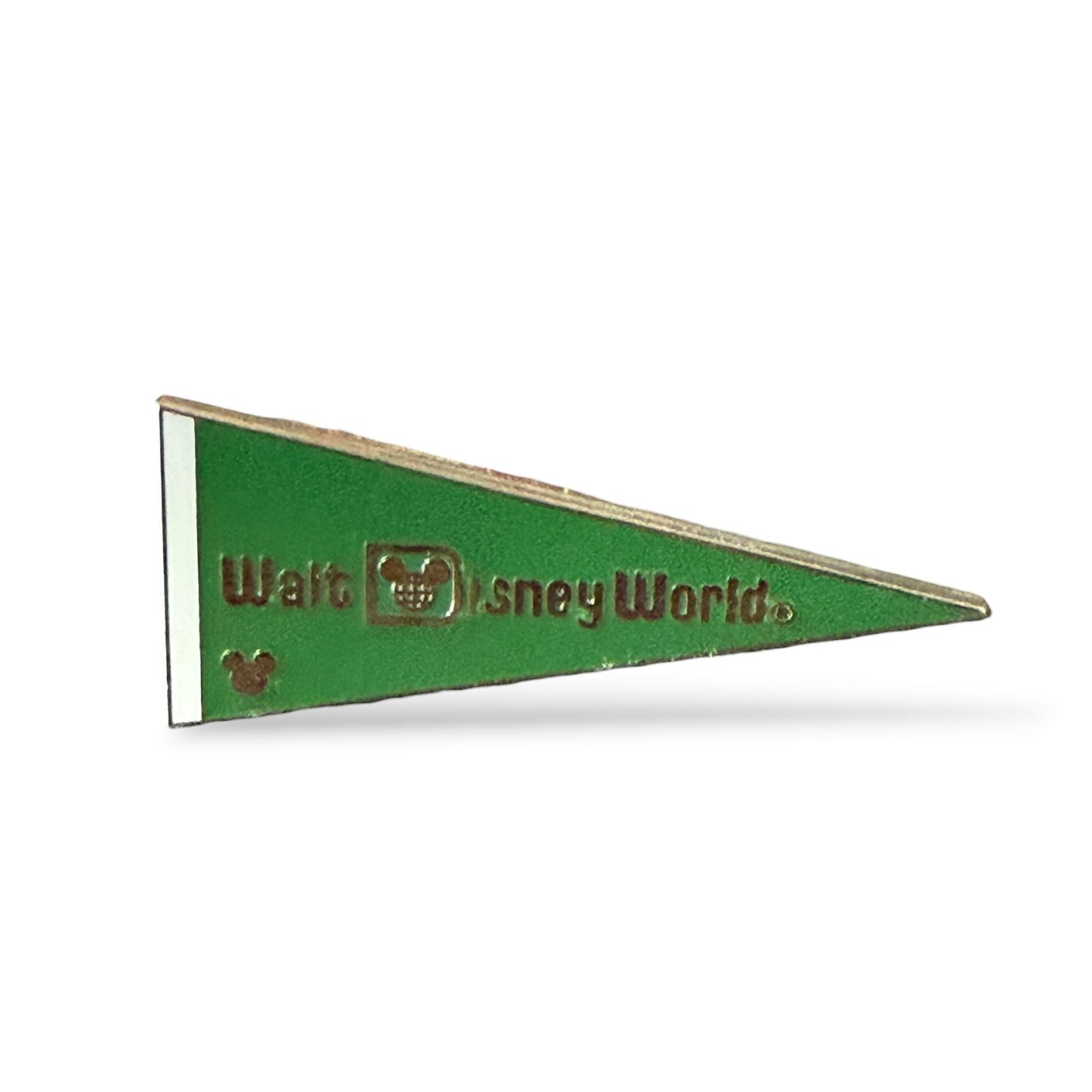 Cast Lanyard WDW Pennant Flags Green Hidden Mickey Pin