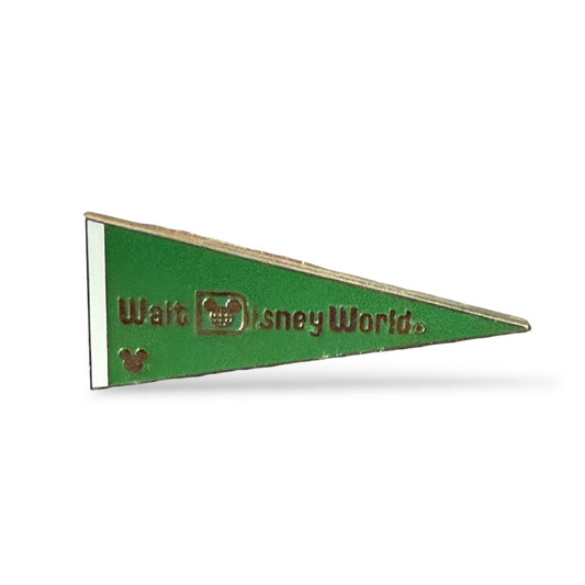 Cast Lanyard WDW Pennant Flags Green Hidden Mickey Pin