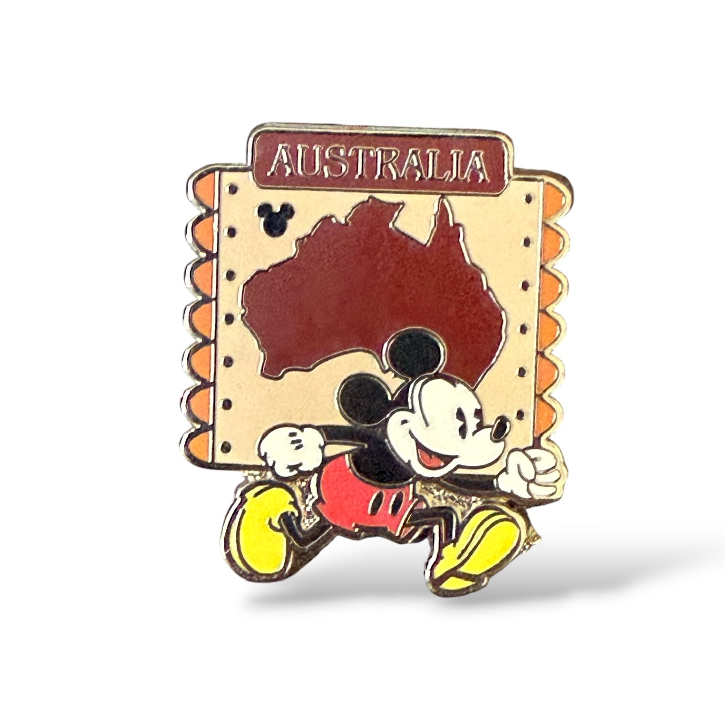 Cast Lanyard Mickey Continent Stamps Australia Completer Hidden Mickey Pin