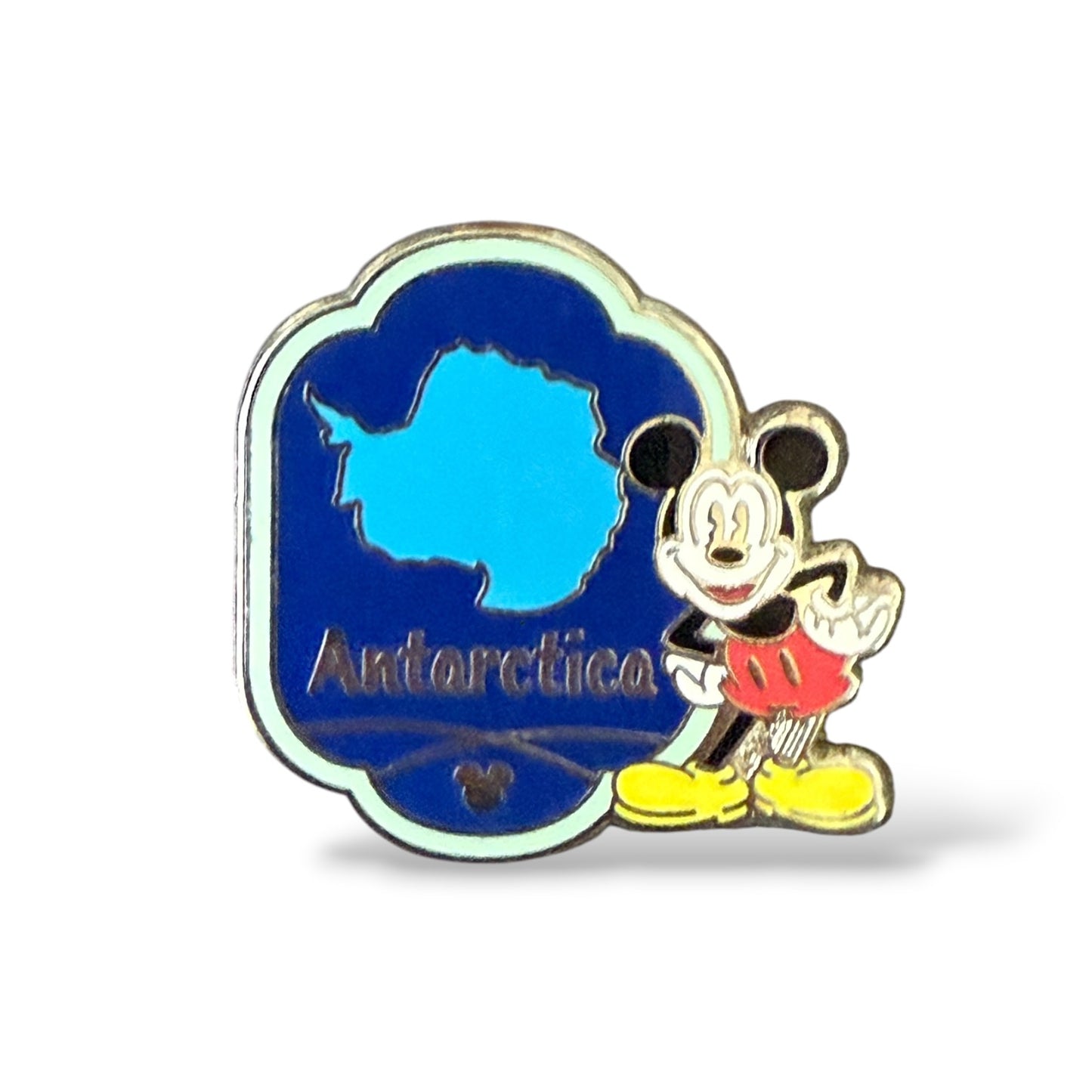 Cast Lanyard Mickey Continent Stamps Antarctica Completer Hidden Mickey Pin