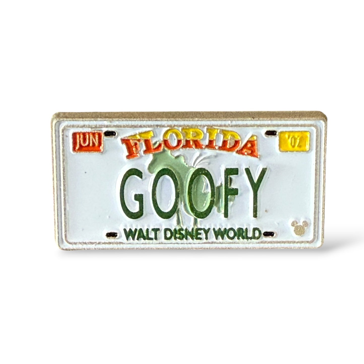 Cast Lanyard Florida License Plates Goofy with Icon Hidden Mickey Pin