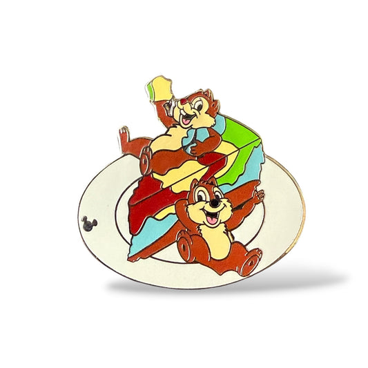 Cast Lanyard Chip n' Dale Desserts Tie-Dye Cheesecake Hidden Mickey Pin