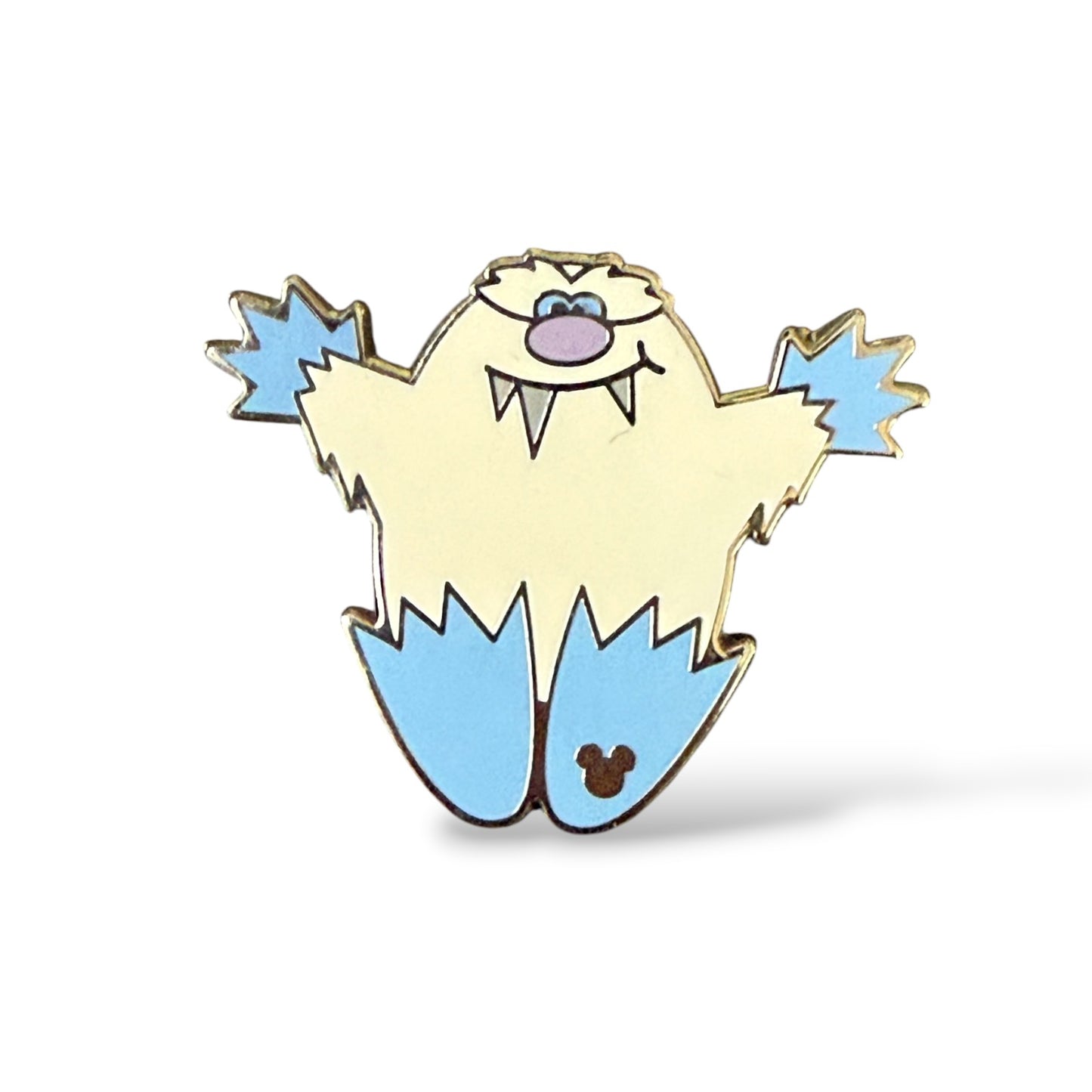 Cast Lanyard Cute Yeti Making a Snow Angel Hidden Mickey Pin