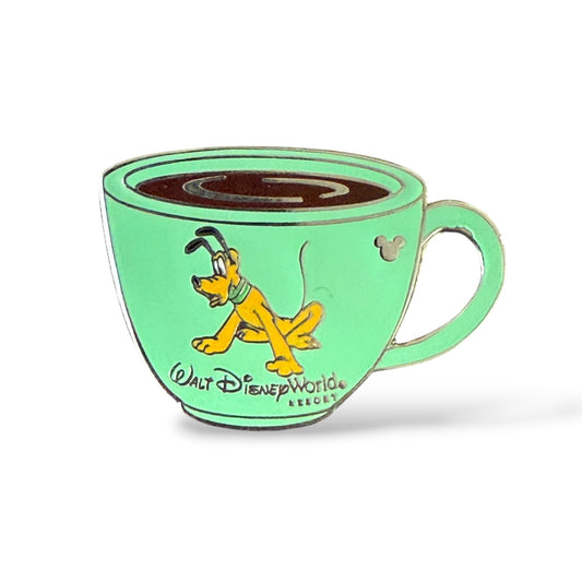 Cast Lanyard WDW Coffee Mugs Pluto Hidden Mickey Pin