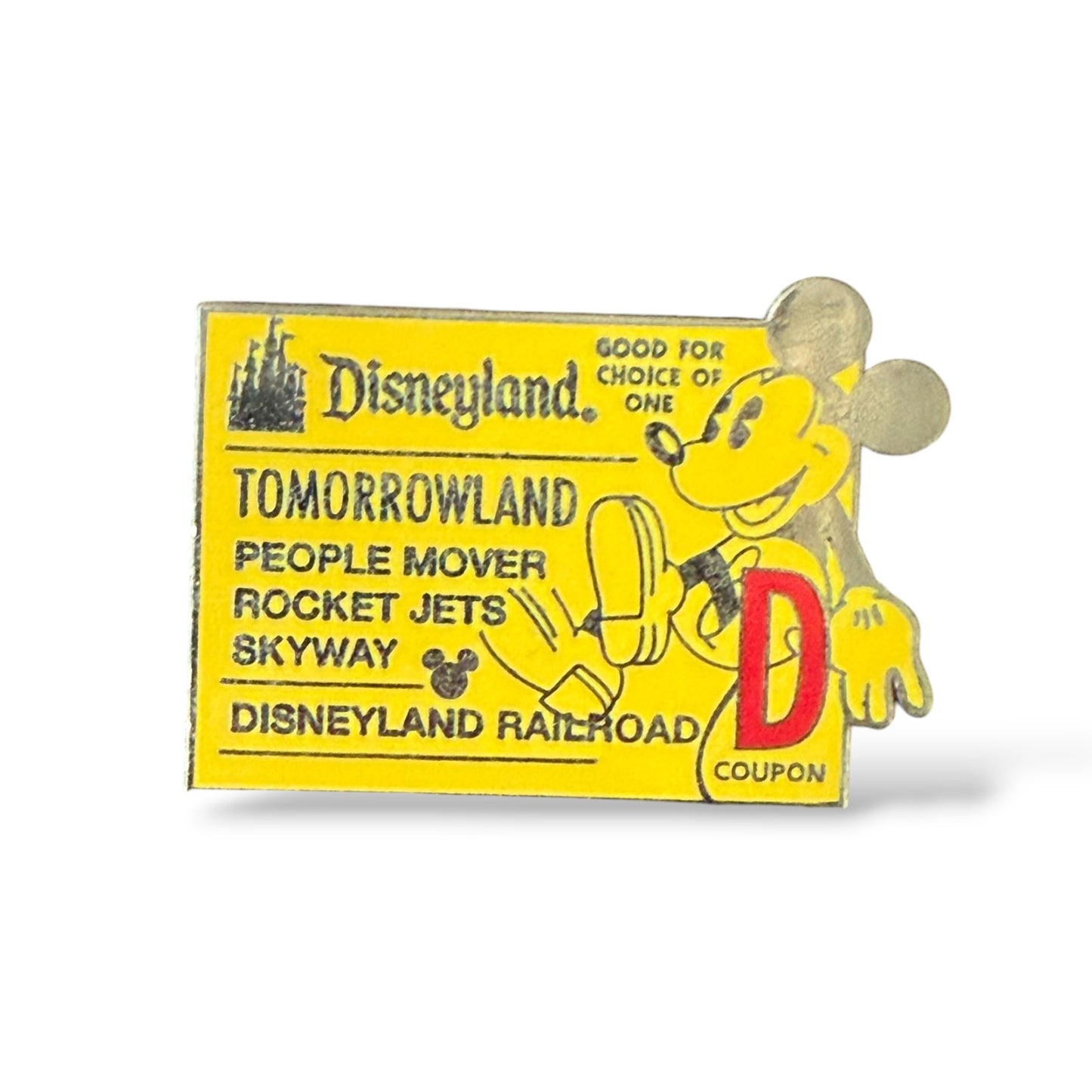 Cast Lanyard Disneyland Tickets D-Ticket Hidden Mickey Pin