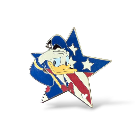 Cast Lanyard Patriotic Star Salute Donald Hidden Mickey Pin