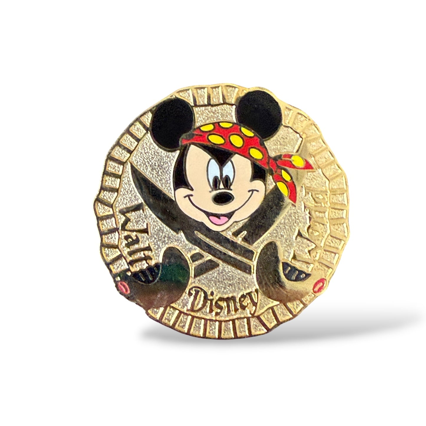 Cast Lanyard WDW Gold Pirate Coins Mickey Hidden Mickey Pin