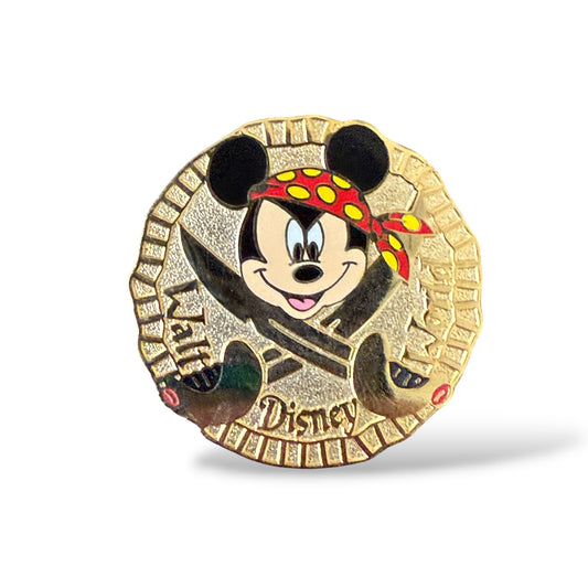 Cast Lanyard WDW Gold Pirate Coins Mickey Hidden Mickey Pin