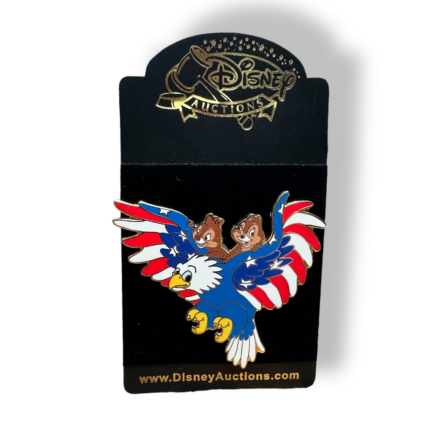Disney Auctions Patriotic Flag Chip n' Dale Pin