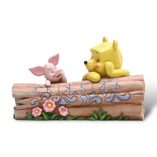 Truncated Conversation Winnie The Pooh and Piglet on Log