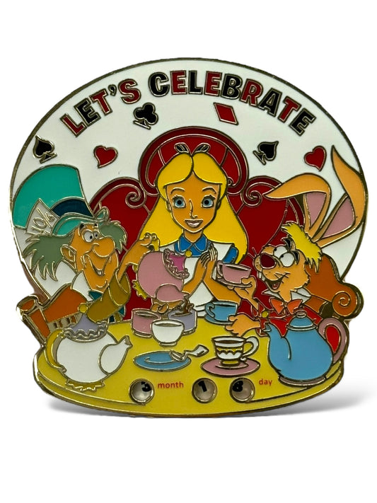 HKDL Let's Celebrate Alice in Wonderland Spinner Pin